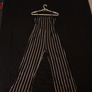 Black and white curvy jumpsuit